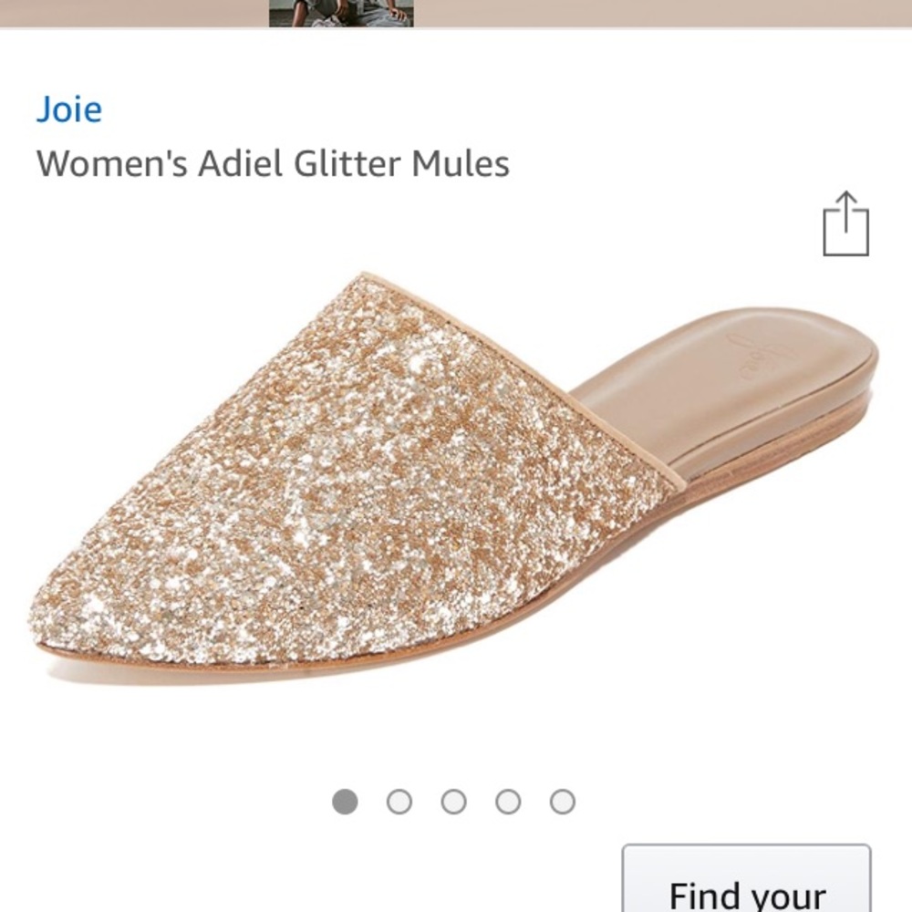 NWT Joie Adiel Sparkly Metallic Mule